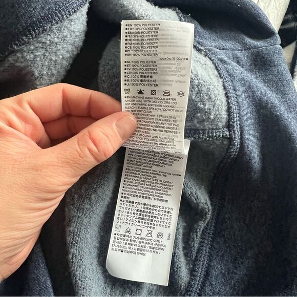 Burton Navy Blue Patterned Quartz Crewneck Fleece Sweatshirt - Picture 12 of 12